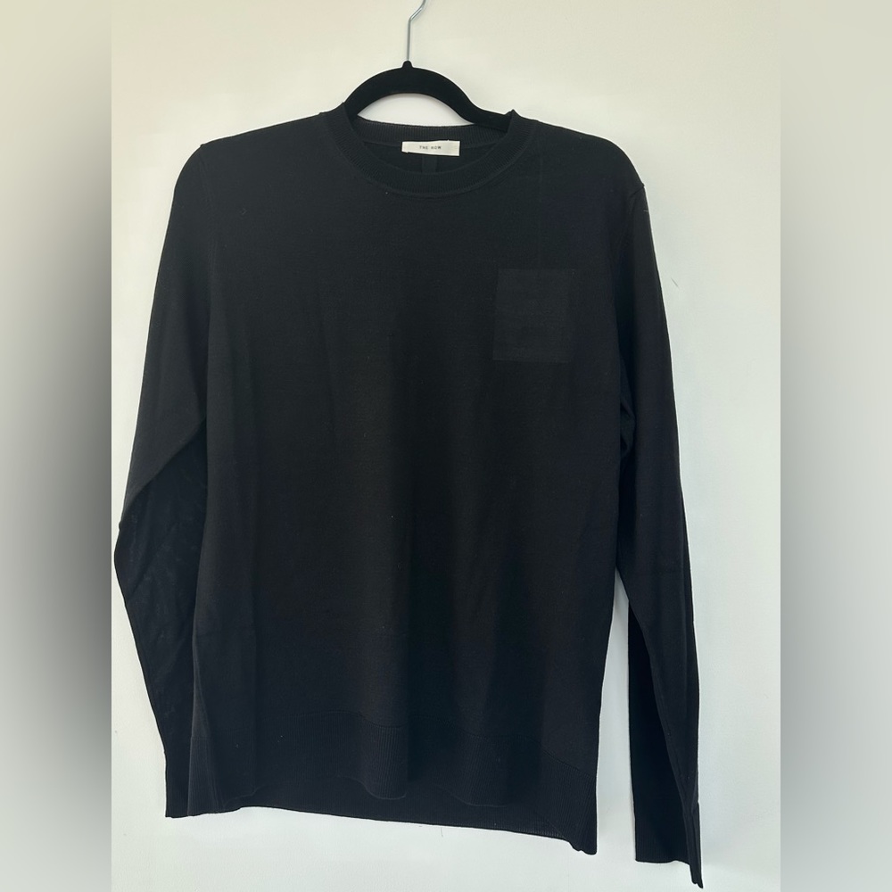 The Row Cashmere Crewneck in Black